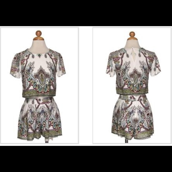 Vintage 2000’s paisley two-piece set